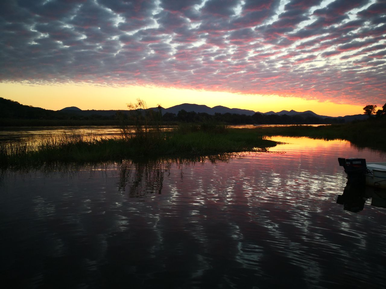 Sunset over the Zambezi River